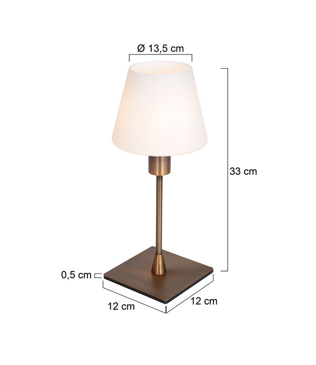 Tafellamp brons
