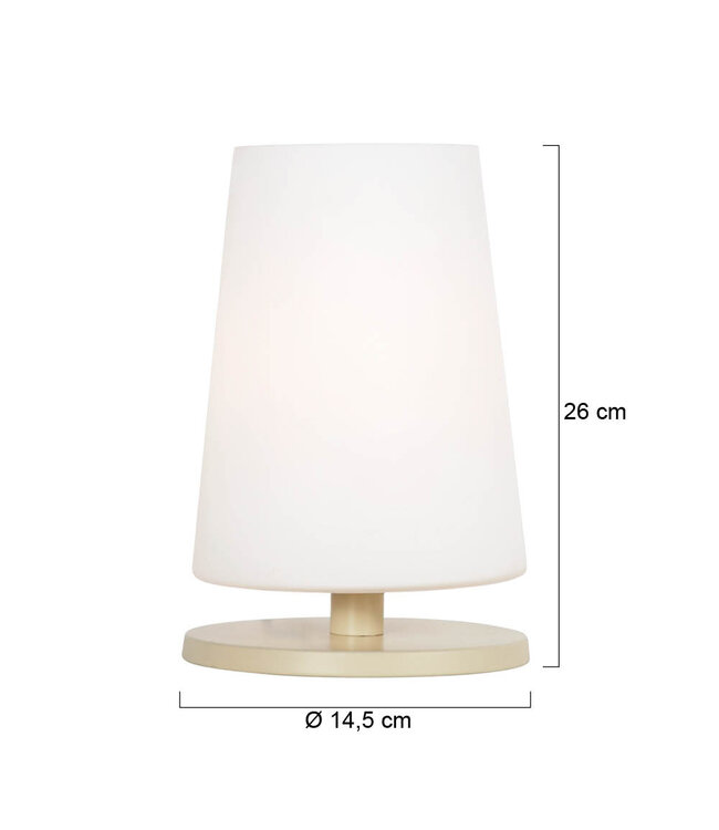 Tafellamp chrome 26cm