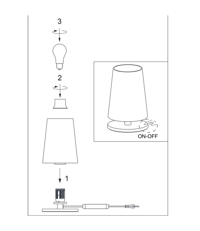 Tafellamp Brons 26cm