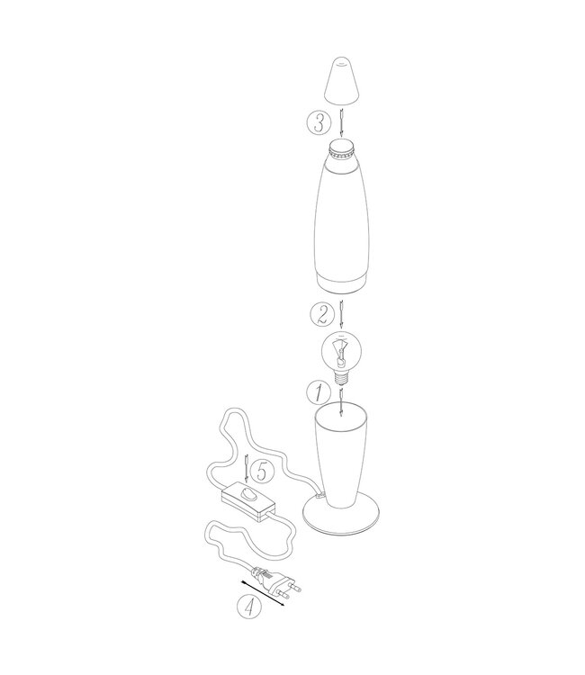 Tafellamp Volcan staal