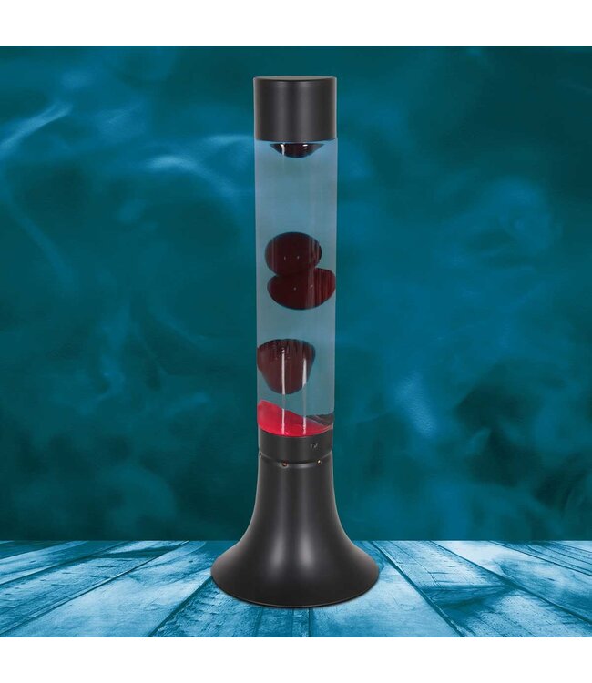 Tafellamp Volcan Zwart met rode lava