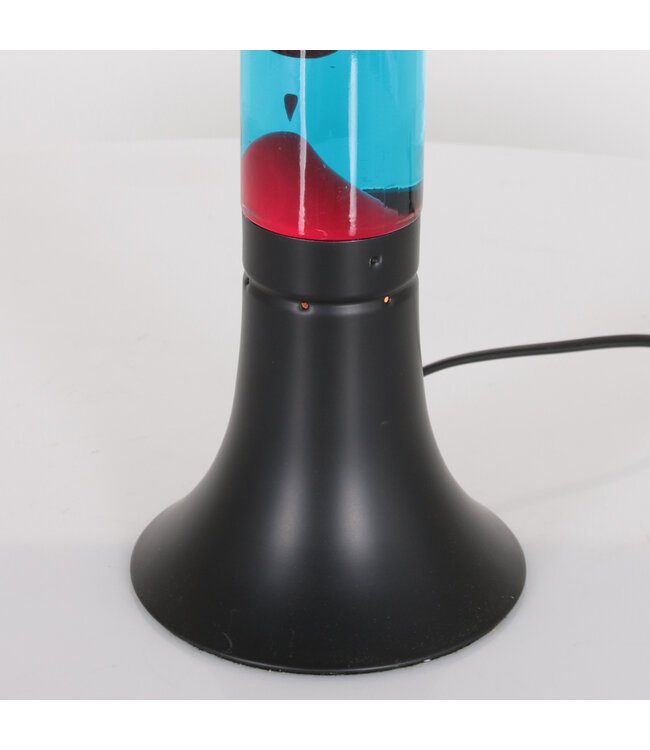 Tafellamp Volcan Zwart met rode lava