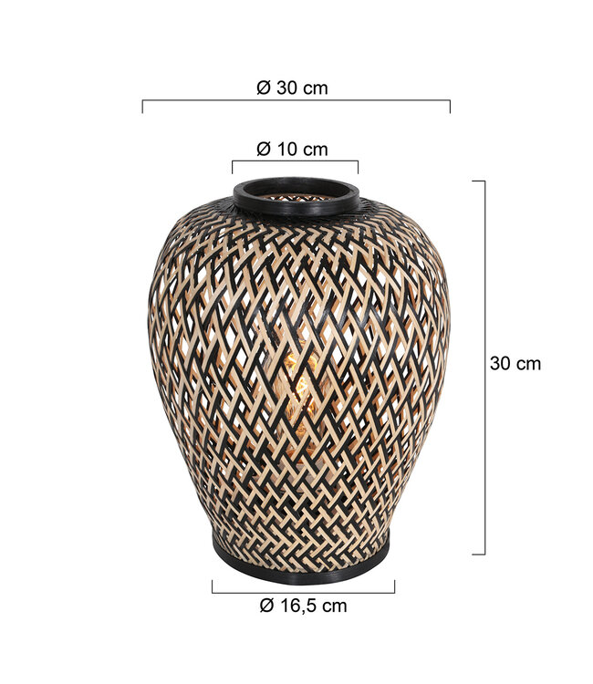 Tafellamp maze beige/zwart