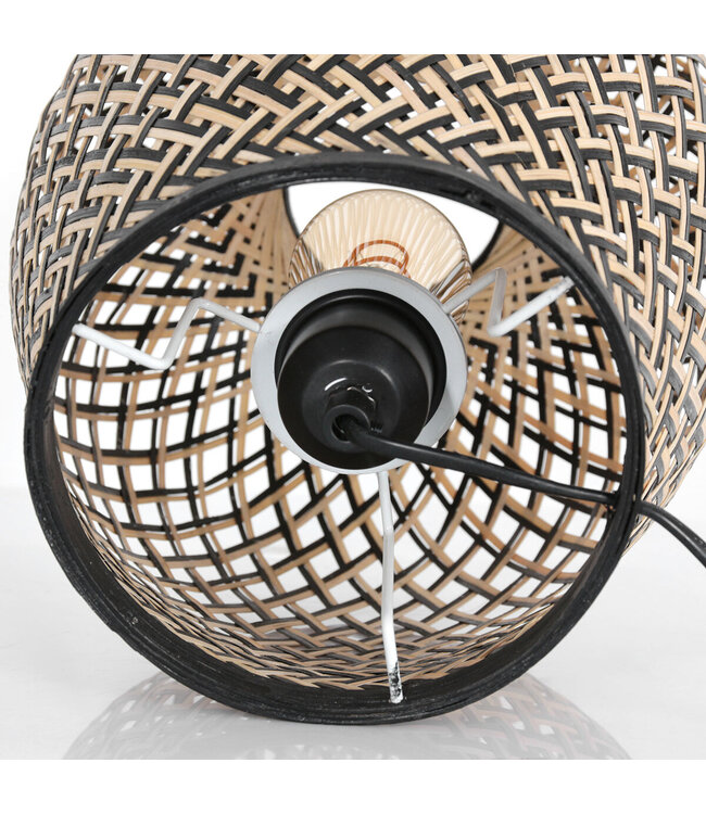 Tafellamp maze beige/zwart