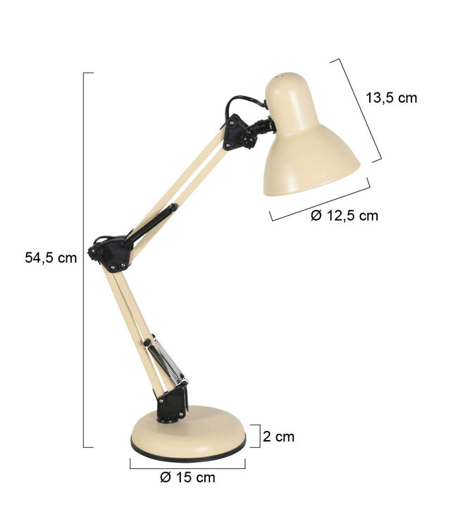 Tafellamp study chrome