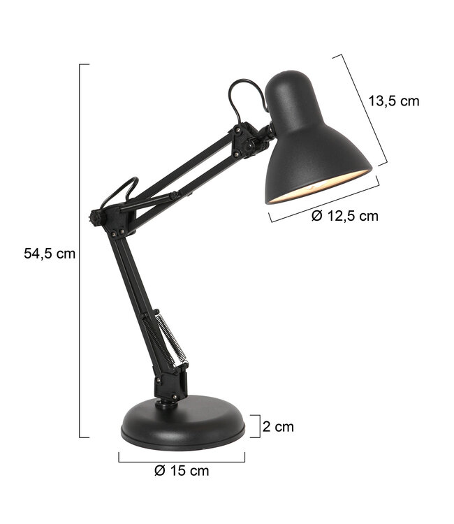 Tafellamp study zwart