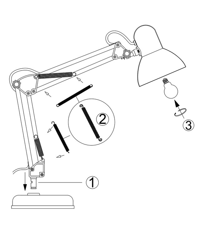 Tafellamp study zwart