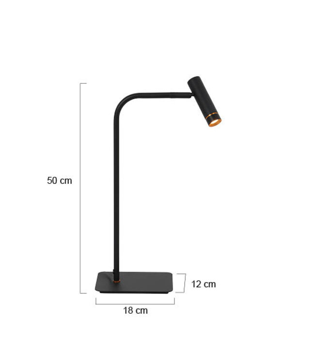 Tafellamp lumo zwart