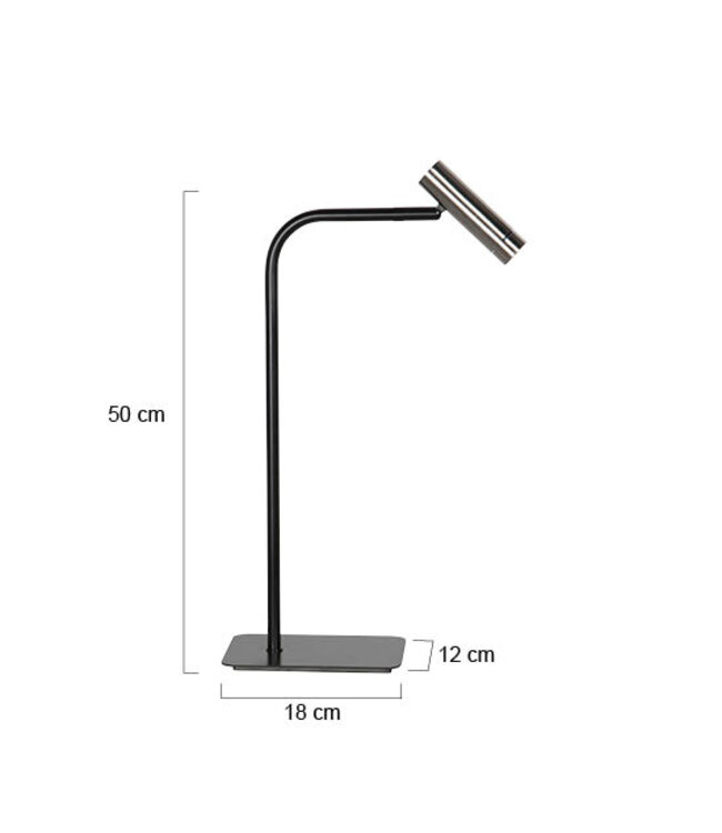 Tafellamp lumo staal