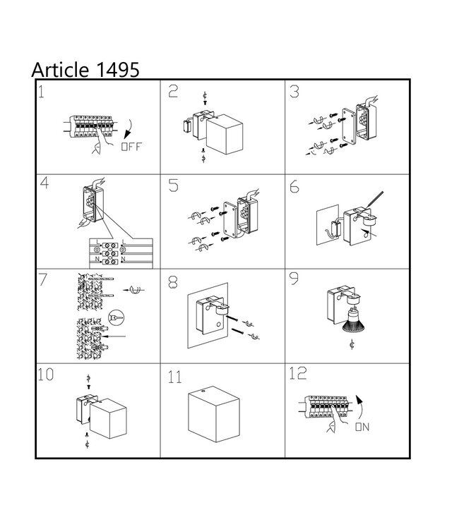 Buitenlamp Logan Zwart vierkant