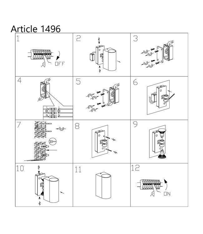 Buitenlamp Logan Zwart afgrond