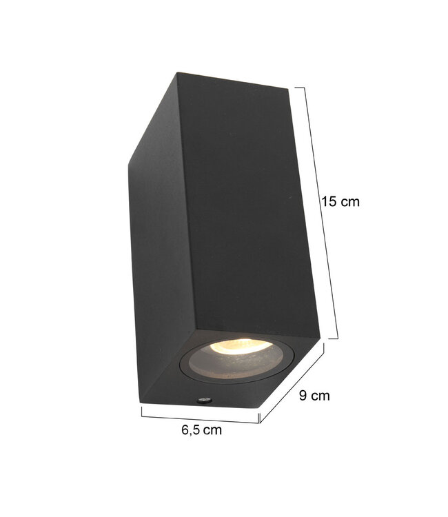 Buitenlamp Logan Zwart langwerpig