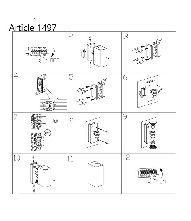 Buitenlamp Logan Zwart langwerpig