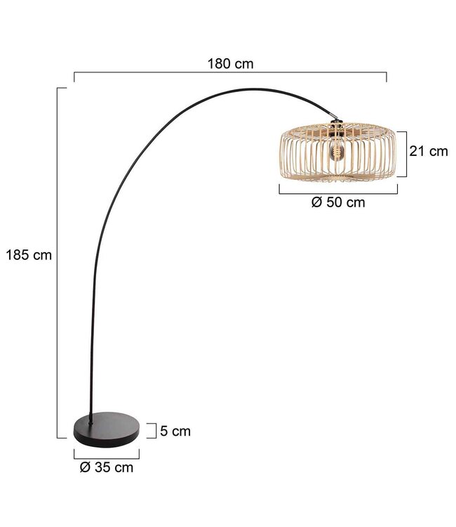 Vloerlamp solva zwart