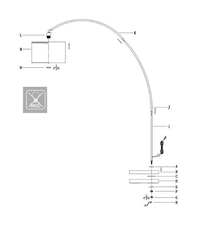Vloerlamp solva zwart