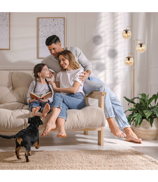 Vloerlamp Bollique brons