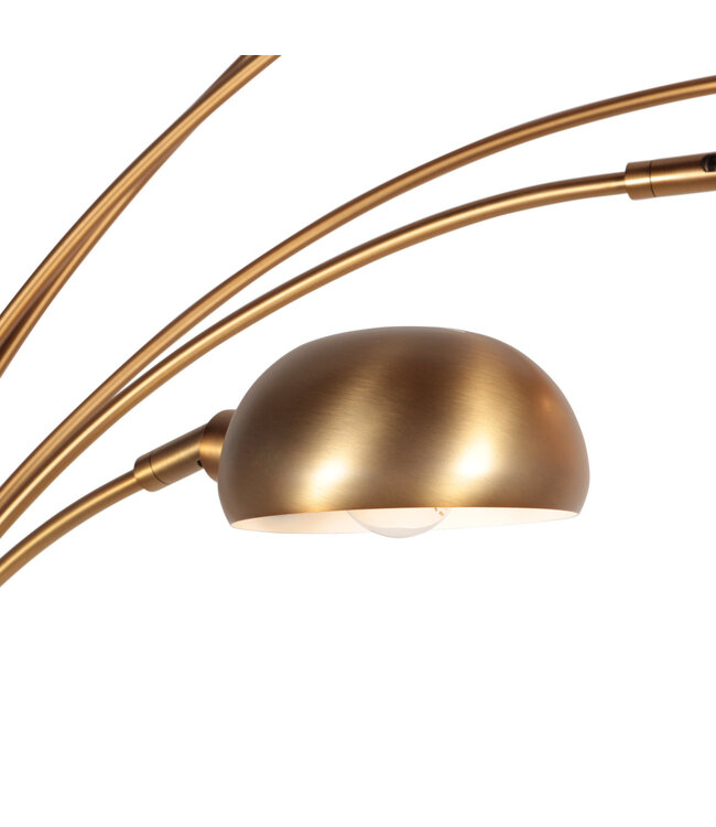 Boog vloerlamp 5-lichts brons