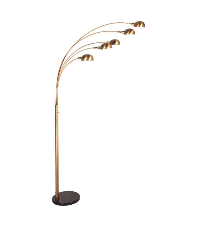 Boog vloerlamp 5-lichts brons