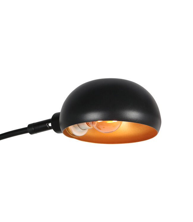 Boog vloerlamp 5-lichts zwart