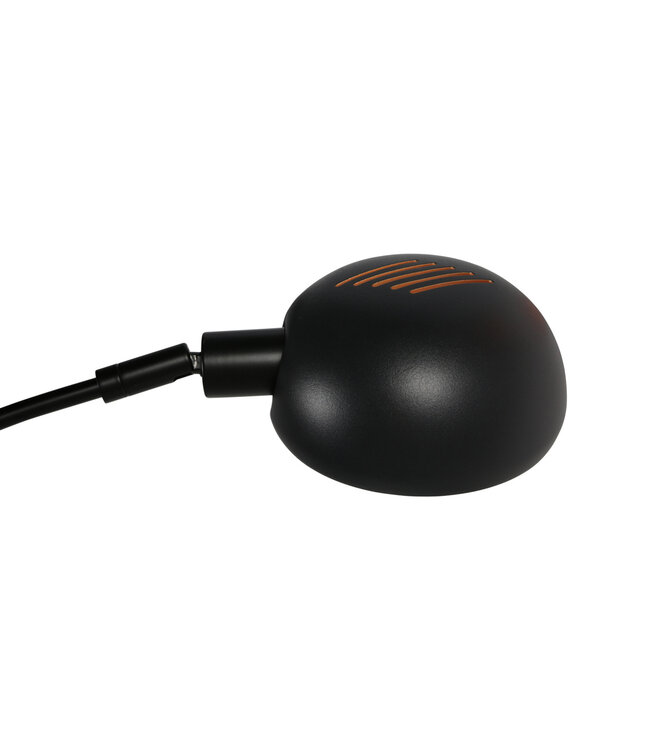 Vloerlamp 5-lichts zwart