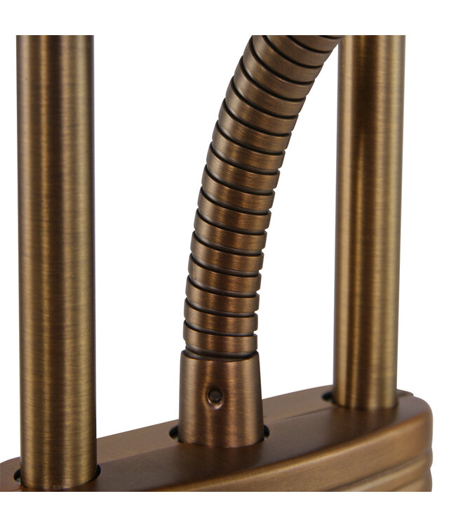 Vloerlamp biron brons 2lichts