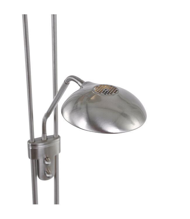 Vloerlamp biron staal 2lichts