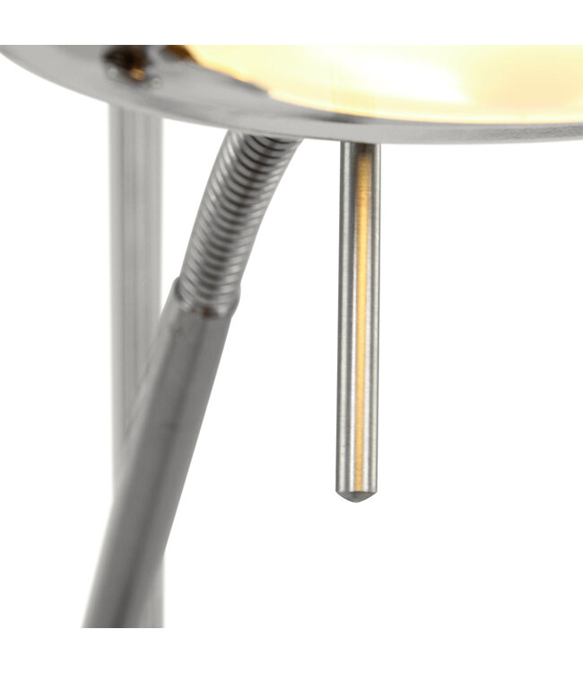 Vloerlamp biron staal 2lichts