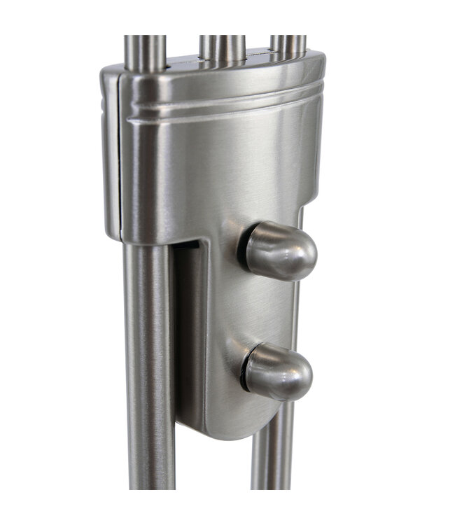 Vloerlamp biron staal 2lichts