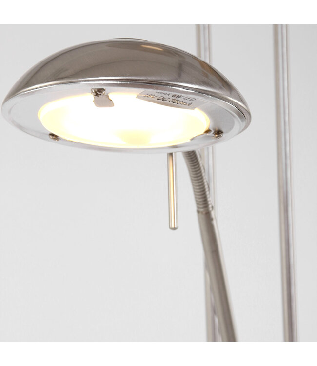 Vloerlamp biron staal 2lichts