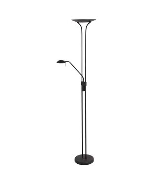 Steinhauer Vloerlamp biron zwart 2lichts