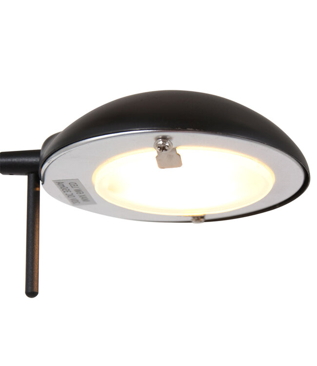 Vloerlamp biron zwart 2lichts