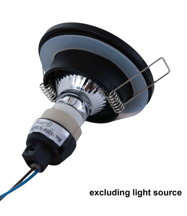 Inbouwspot pelite zwart