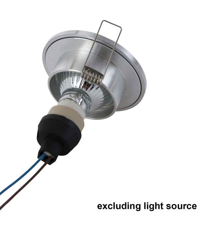 Inbouwspot pelite staal