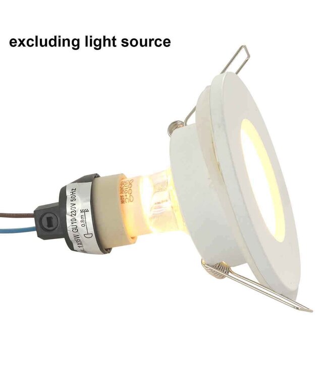 Inbouwspot pelite wit