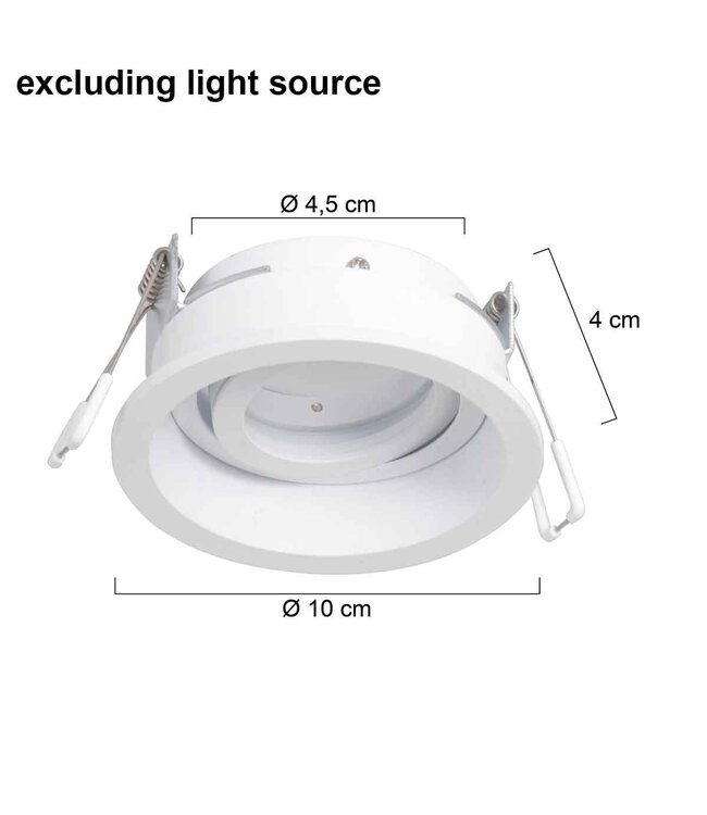 Inbouwspot pelite wit 10cm