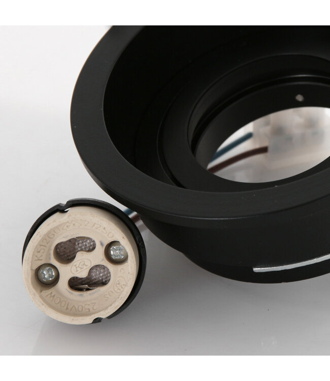 Inbouwspot pelite zwart 10cm