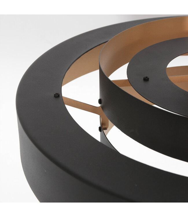 Hanglamp flinter houtmotief zwart