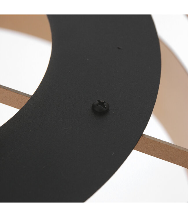 Hanglamp flinter houtmotief zwart