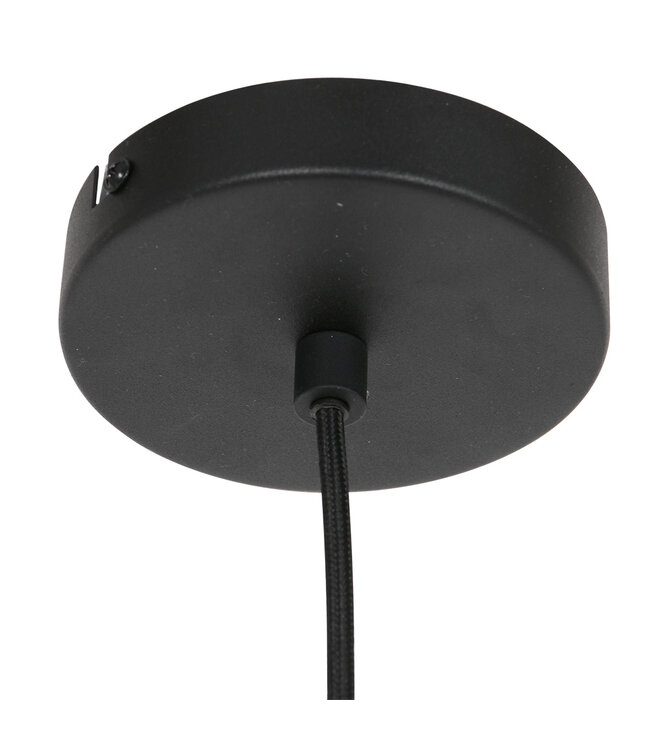 Hanglamp flinter houtmotief zwart