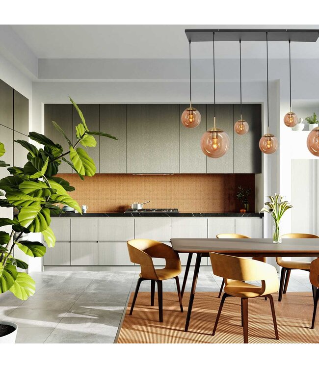 Hanglamp bollique amber