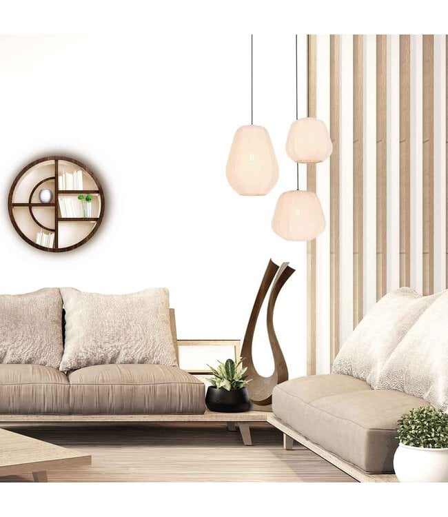 Hanglamp Sable creme groot