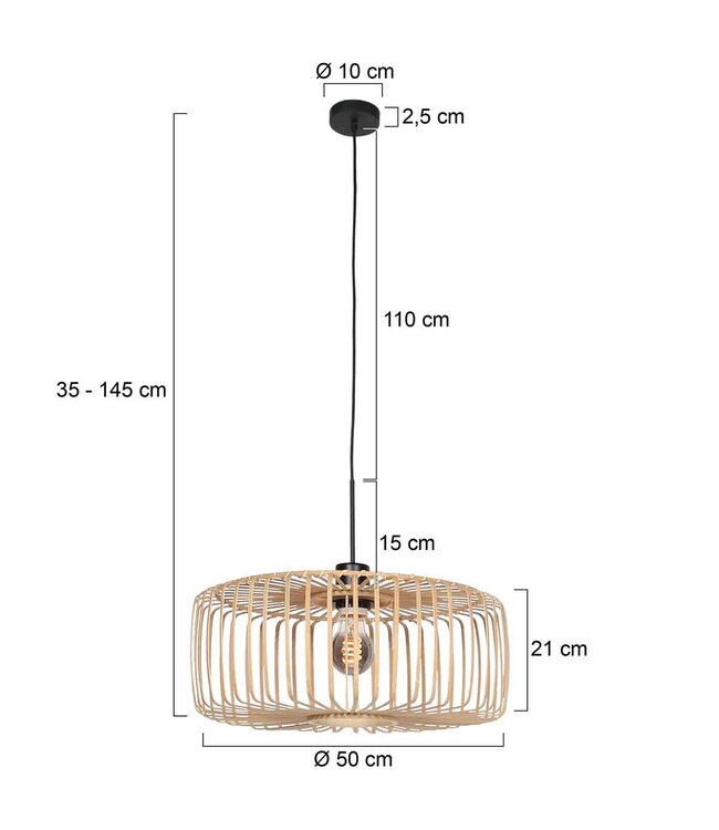 Hanglamp Breeza Beach zwart
