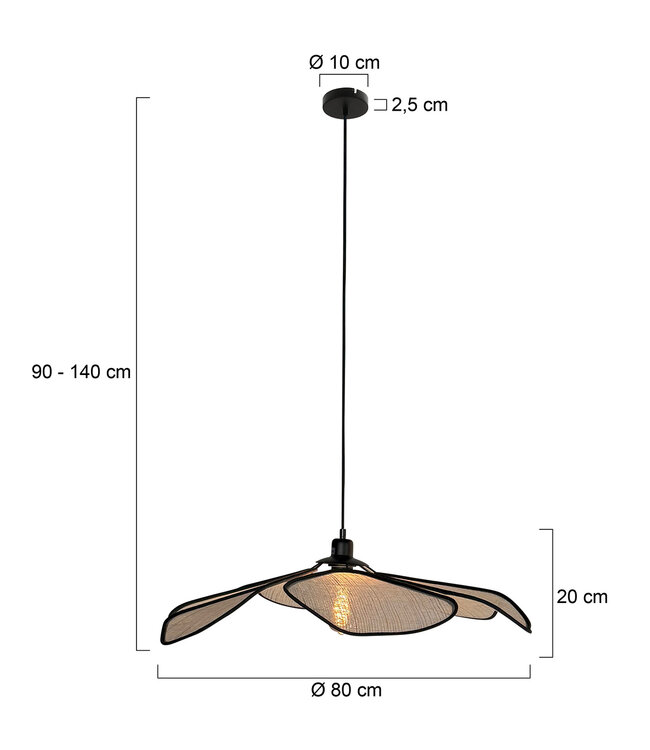 Hanglamp LumaFlora Linnen
