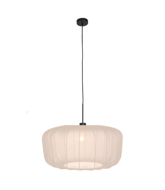 Steinhauer Hanglamp Vela lino zwart/creme
