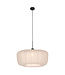 Steinhauer Hanglamp Vela lino zwart/creme