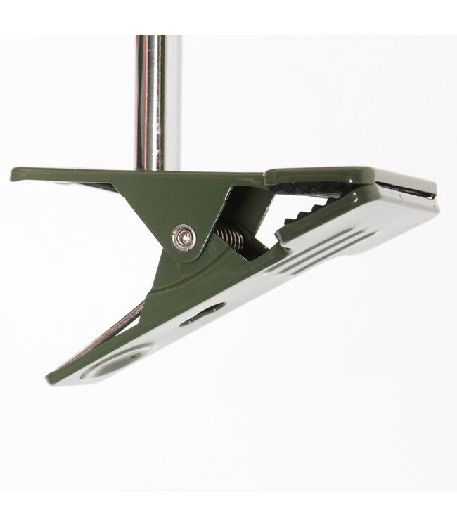 Wandlamp spring klemspot staal