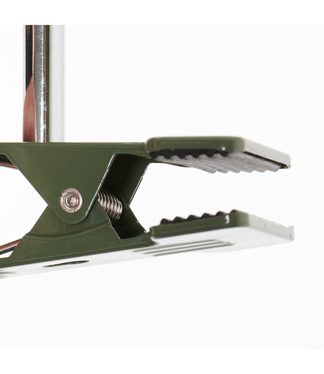 Wandlamp spring klemspot staal