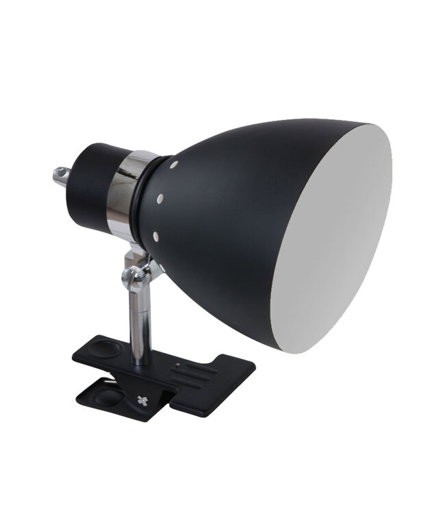 Wandlamp spring klemspot zwart