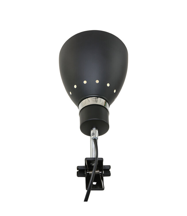 Wandlamp spring klemspot zwart