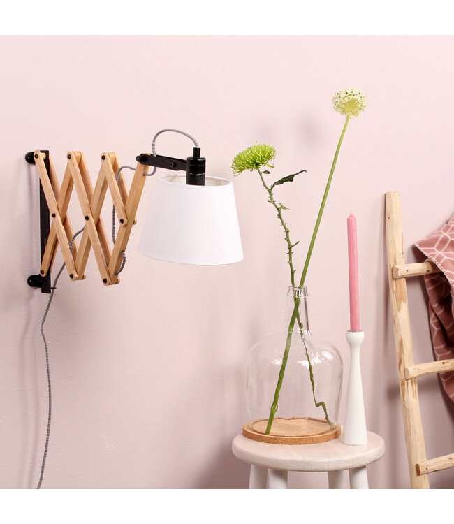 Wandlamp Dion beige uittrekbaar